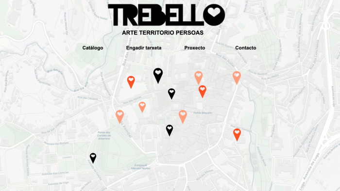 mostra un mapa feito co trebello emocional